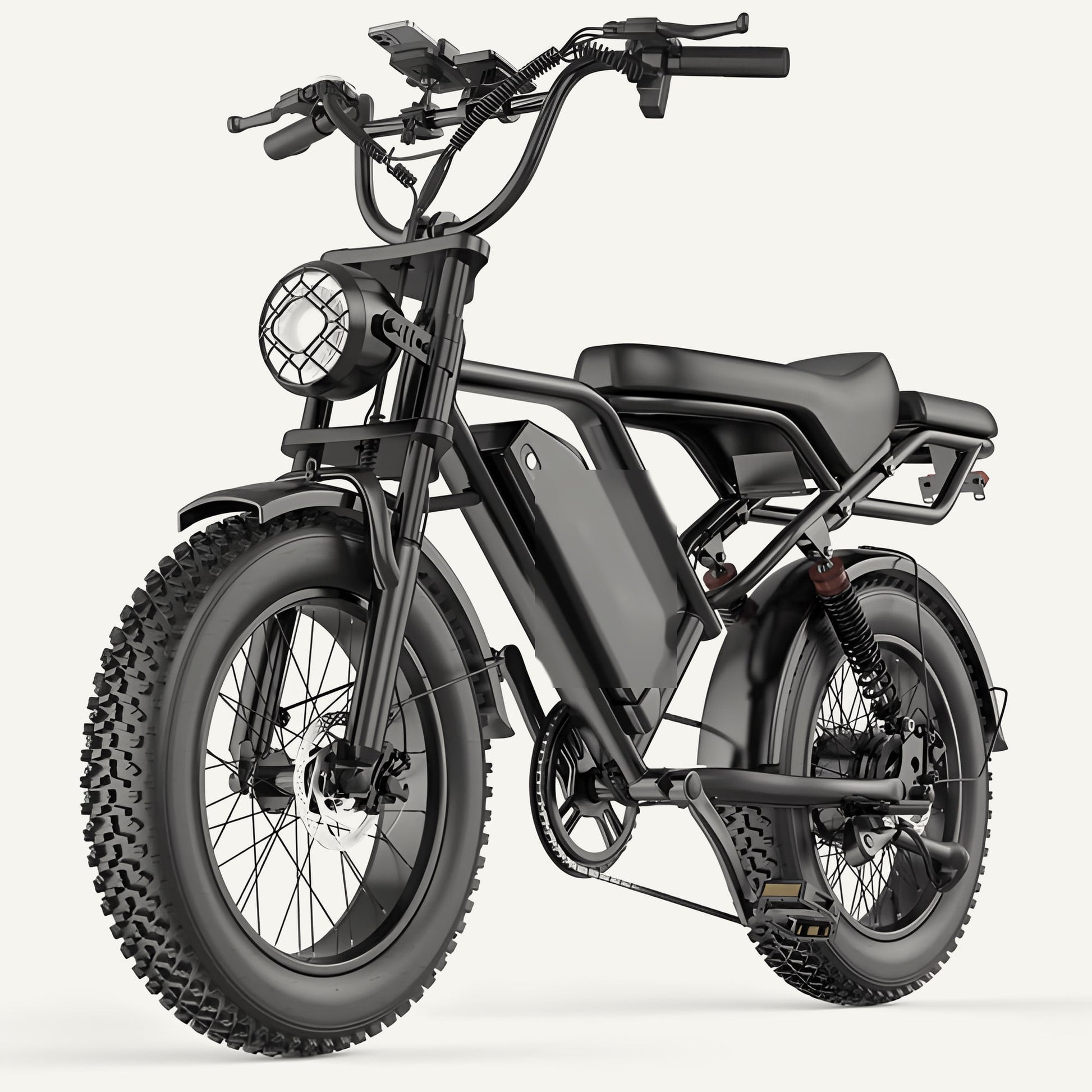 Le Volt, vélo électrique, vue de trois quarts avant sur fond crème