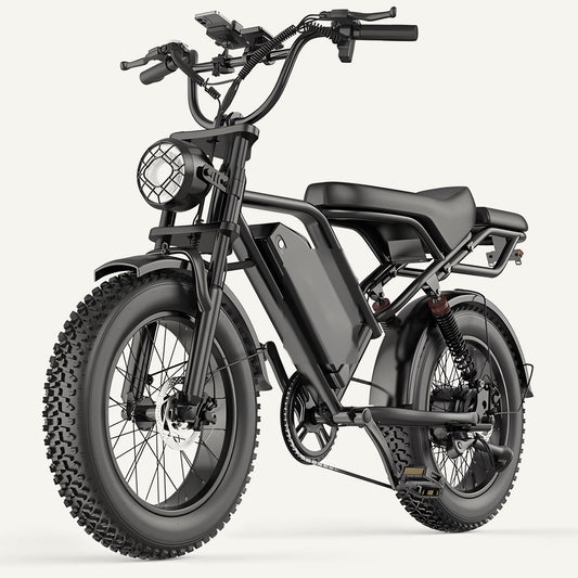 Le Volt, vélo électrique, vue de trois quarts avant sur fond crème