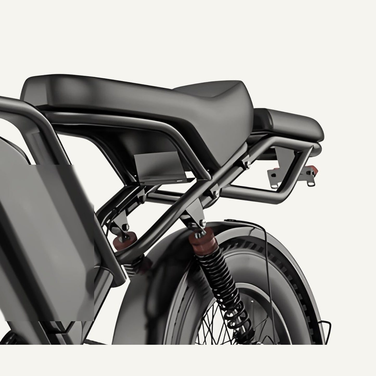 Selle basse et porte-bagages du Volt