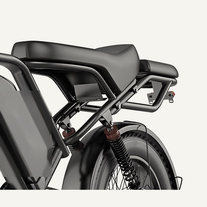 Selle basse et porte-bagages du Volt